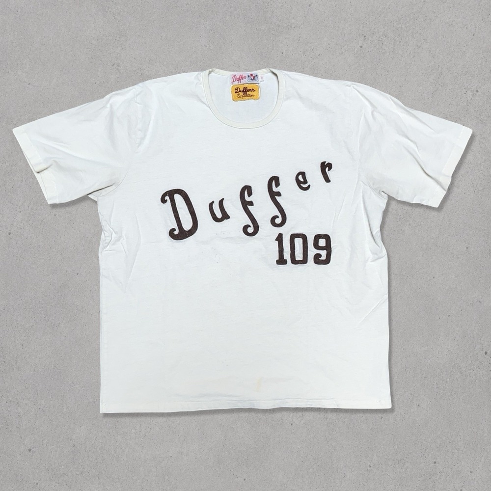 Vintage Duffer London Duffer 109 Applique Logo T Shirt Men's Size M White